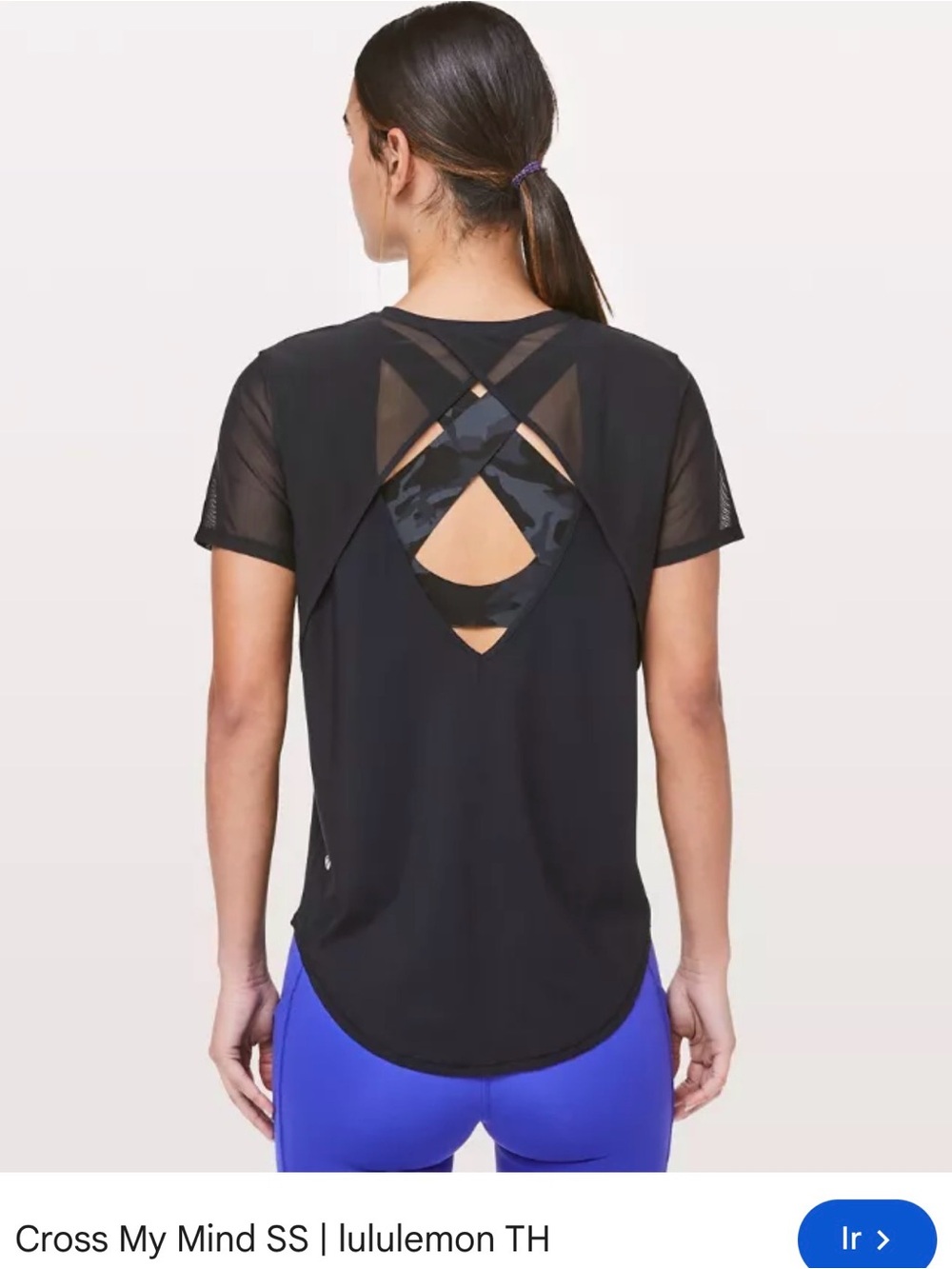 lululemon athletica Black Short Sleeve Cross my mind ss